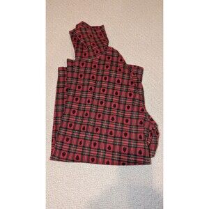 Christopher & Banks Blouse Womens Red Christmas Long Sleeve Tie Neck Top.